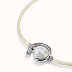 Cream cord bracelet with a pearl